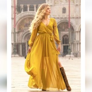 Mia Joy ANIYA DRESS IN MUSTARD